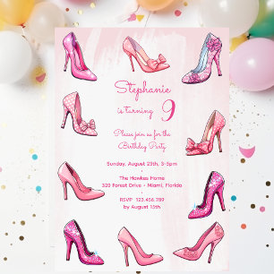 Puppen rosa High Heel Schuhe Mädchen Geburtstagsfe Einladung