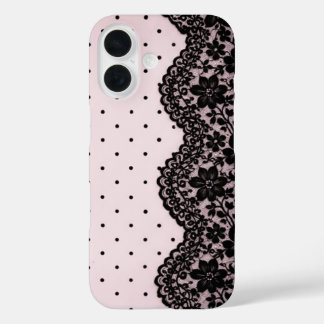 Puppenhafte Polka Spitze iPhone 16 Hülle