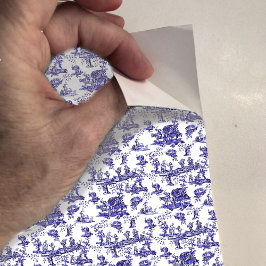 Puppenhaus Tapete kleine blaue Minitoilette Aufkleber