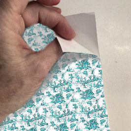 Puppenhaus Wallpaper in kleinem Maßstab aquamarine Aufkleber