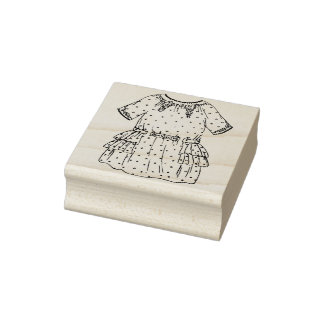 Puppenkleid Kunststempel Gummistempel