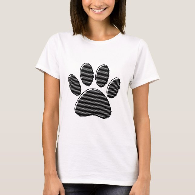 Puppenpfeil mit schwarzem und weißem Streifen T-Shirt (Vorderseite)