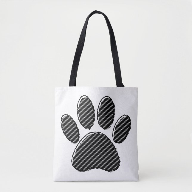 Puppenpfeil mit schwarzem und weißem Streifen Tasche (Vorderseite)