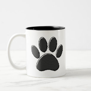 Puppenpfeil mit schwarzem und weißem Streifen Zweifarbige Tasse