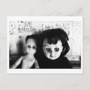 Puppenporträt - Puppen Schwestern Postkarte
