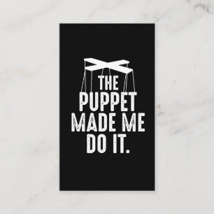Puppenpuppe aus Ventriloquist Made Me do Puppete Visitenkarte
