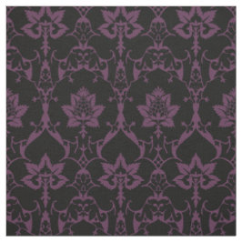 Puppenskala Renaissance Damask, Black and Eggplant Stoff