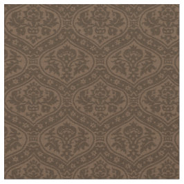 Puppenskala Renaissance Damask, Dunkelbraun Stoff