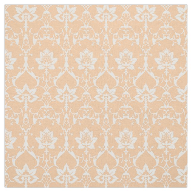 Puppenskala Renaissance Damask, Sherbert Orange Stoff (Muster)
