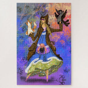 Puppentheater Girl Puppets Fantasy Jigsaw Puzzle