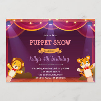 Puppentheater zum Geburtstag Einladung