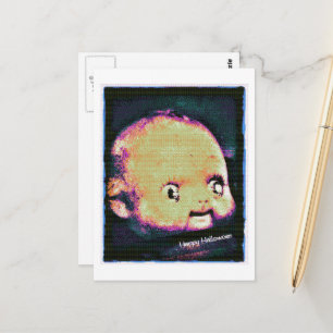 Puppentorso 8 Bit Glitch Halloween Postkarte