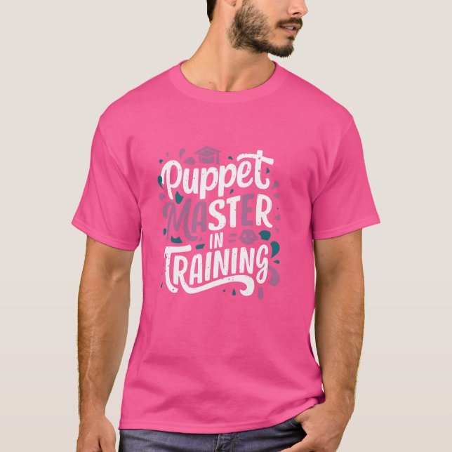 Puppet Mastery Shadow Play Ventriloquist-Darbietun T-Shirt (Vorderseite)