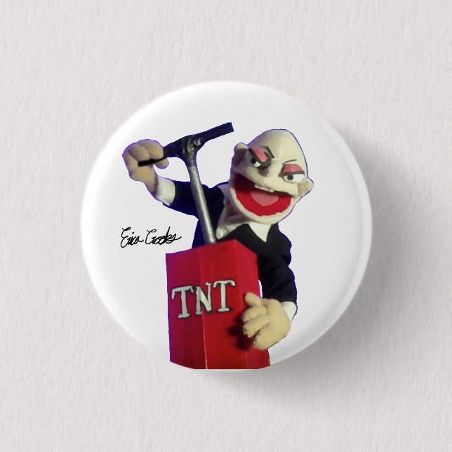 Puppet punk with TNT plunger Button (Vorderseite)