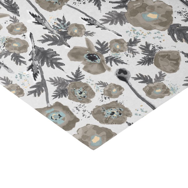 Puppies Blumenmuster-Geschenk für Wasserfarben Seidenpapier (Poppies Watercolor Floral Pattern Gift Tissue Paper from Studio Posies.)