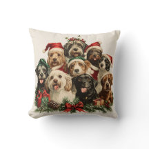 Puppies de Noël Jouer Oreiller