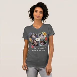 PuppLiebhaber haben mehr Spaß vier Platz mit Blume T-Shirt