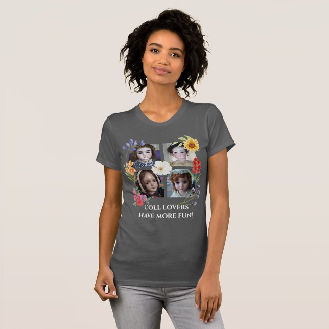 PuppLiebhaber haben mehr Spaß vier Platz mit Blume T-Shirt (Vorne ganz)
