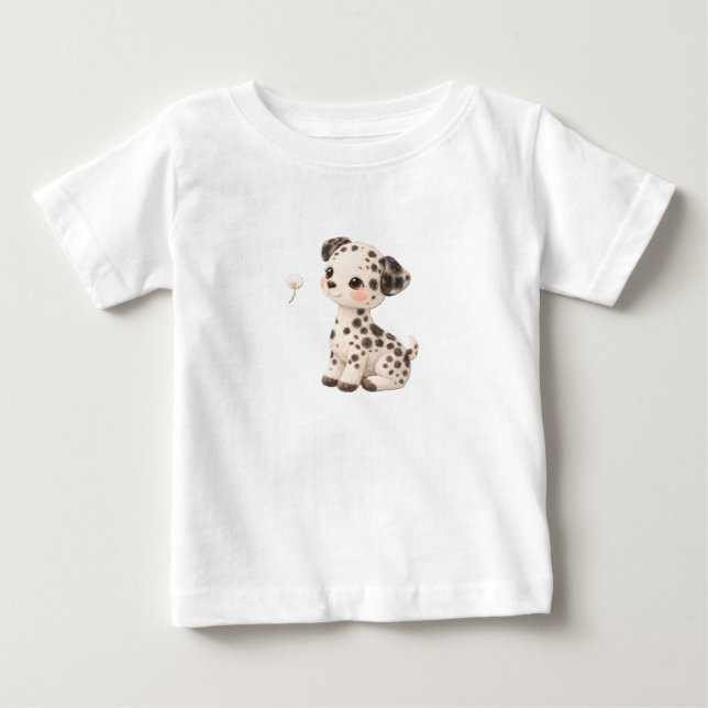 Puppy Baby T-Shirt – Cute Spotted & Striped Babies (Vorderseite)
