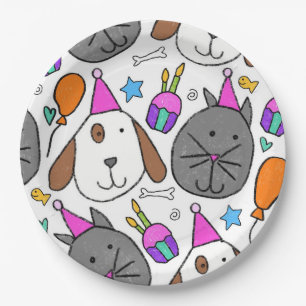 "Puppy Cat Party Teller" Pappteller