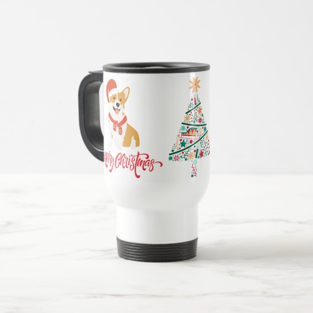 Puppy Christmas Reisebecher (Vorderseite Links)