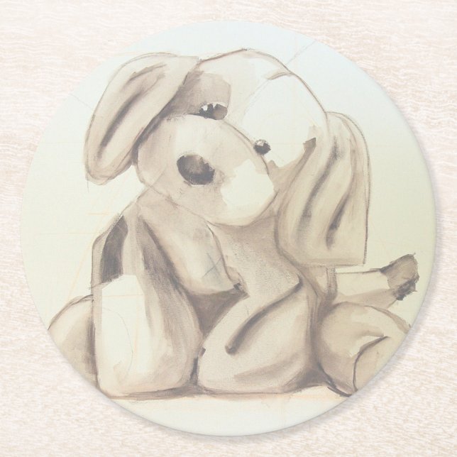 Puppy Coaster Runder Pappuntersetzer (Vorderseite)