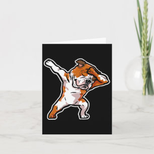 Puppy Dab Dance Dog Dabbing English Bulldog Karte