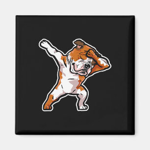 Puppy Dab Dance Dog Dabbing English Bulldog Magnet