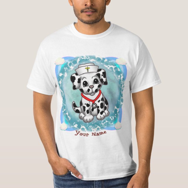 Puppy Dog benutzerdefinierter Nurse-T - Shirt (Vorderseite)