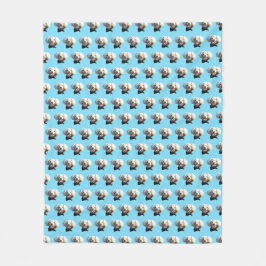 Puppy Dog Benutzerdefiniertes Foto Muster Fleecedecke