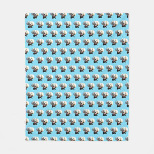 Puppy Dog Benutzerdefiniertes Foto Muster Fleecedecke