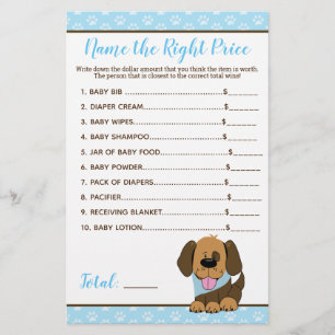 Puppy Dog Boy Baby Dusche Preis Richtiges Spiel