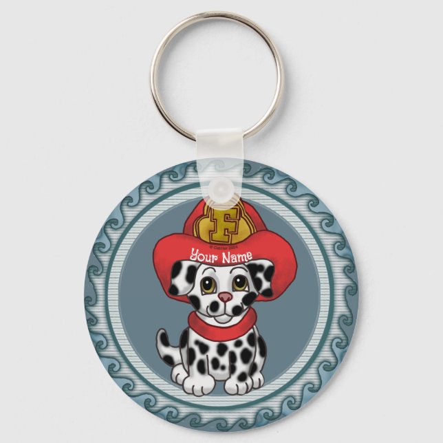 Puppy Dog Firefighter Schlüsselanhänger (Vorderseite)