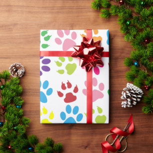 puppy dog paws tracks art pattern geschenkpapier