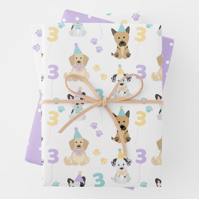 Puppy Dog Pawty Party Thema Geschenkpapier Set (Beispiel)