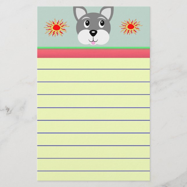 Puppy Dog Stationery Briefpapier (Vorderseite)