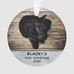 Puppy First Christmas Chien Pet Photo Keepsaké