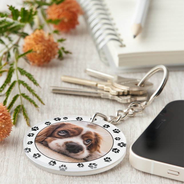 Puppy-Foto-Schlüsselanhänger Schlüsselanhänger (Vorderseite rechts)