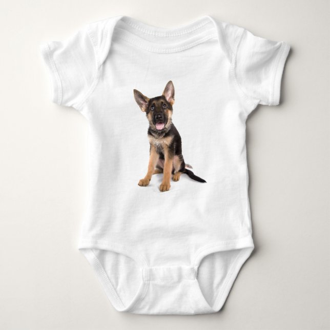 Puppy German Shepherd Baby Strampler (Vorderseite)