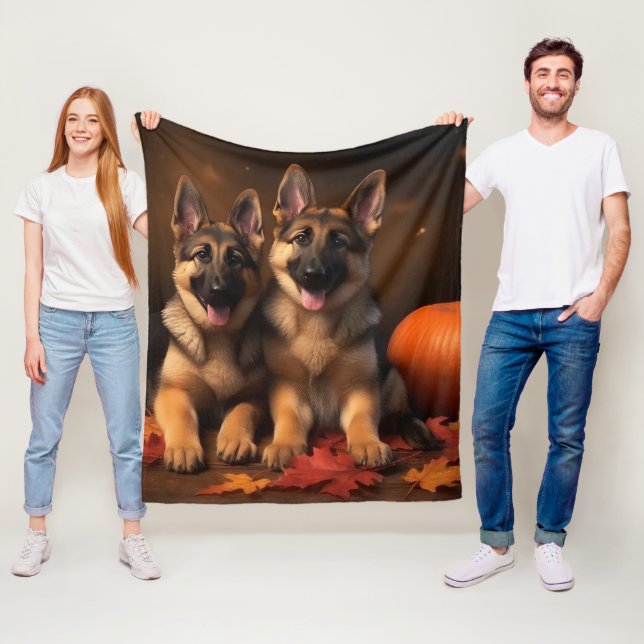 Puppy Herbst Delight Pumpkin Fleecedecke (Beispiel)