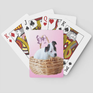 Puppy in einem Korb, Spielkarten