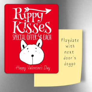 Puppy Kisses Valentine Kühlschrank Magnet
