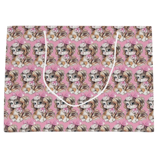 Puppy Large Gift Bag Große Geschenktüte (Vorderseite)
