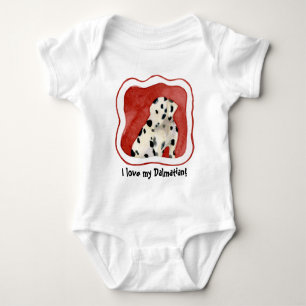 "Puppy Liebe", Dalmatiner Puppy Art von Audrey Jea Baby Strampler