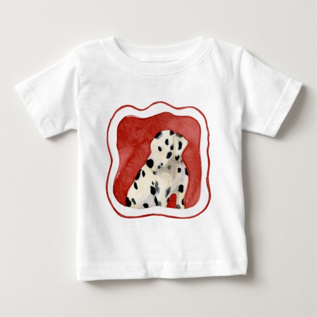 "Puppy Liebe", Dalmatiner Puppy Art von Audrey Jea Baby T-shirt (Vorderseite)