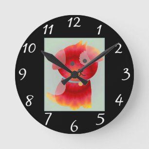 Puppy-Liebe Runde Wanduhr