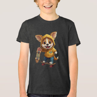 Puppy Love – Cute Smiling Puppy Aesthetic T-Shirt Tri-Blend Shirt