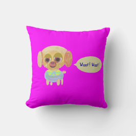 Puppy Magenta Kissen