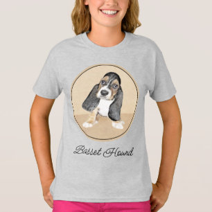 Puppy-Malerei im Basset-Hund - Original Hunde Art T-Shirt