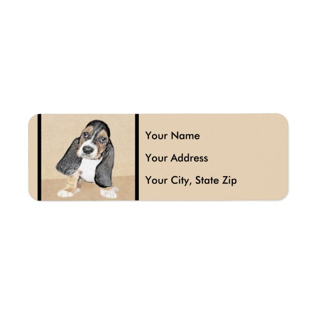 Puppy-Malerei im Basset-Hund - Original Hundeschic (Vorne)